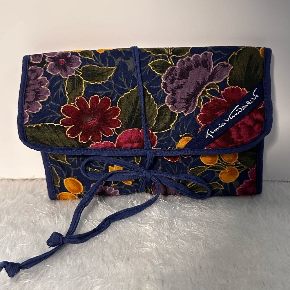 Vintage Gloria Vanderbilt Hand Purse Clutch Buttons Shut, Zipper,Floral
